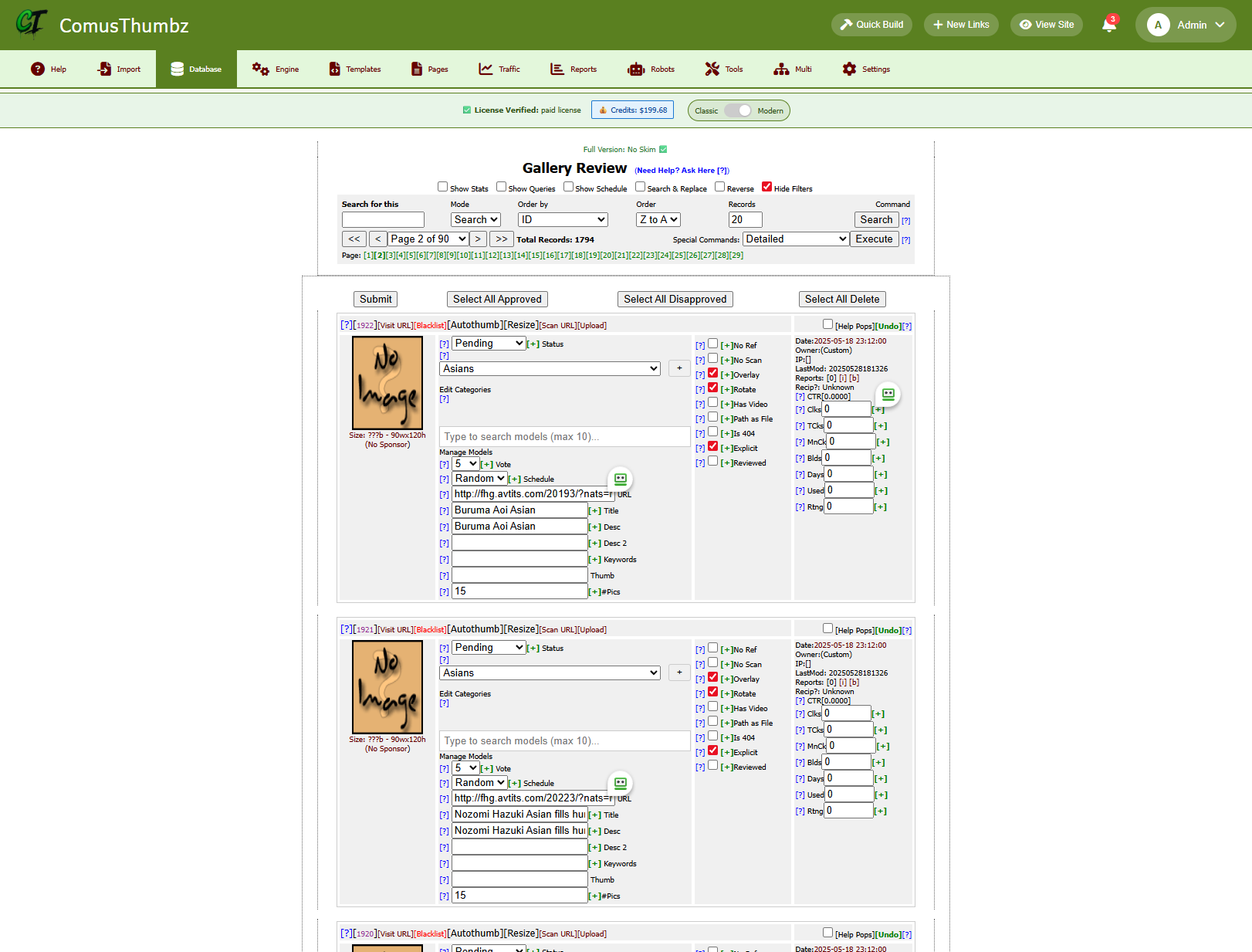 Field Mapping Settings