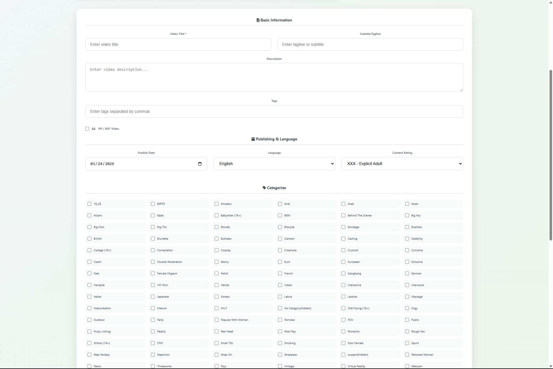Single Video Upload 2