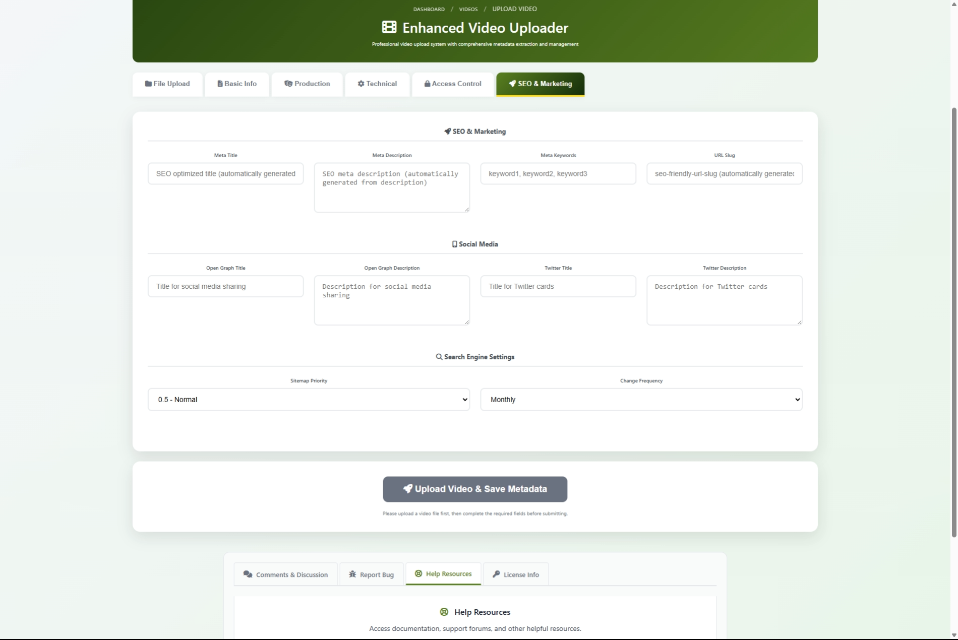 Single Video Upload 6