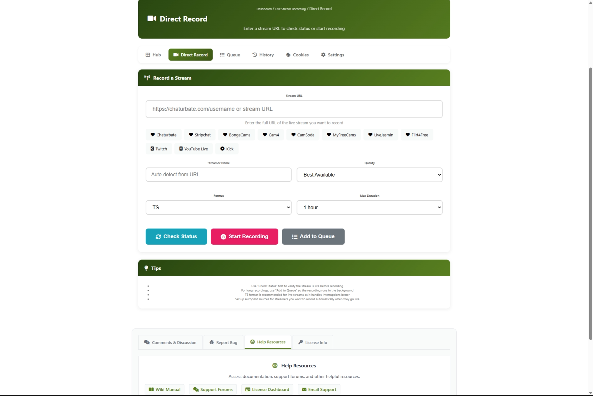 Record Live Streams 2