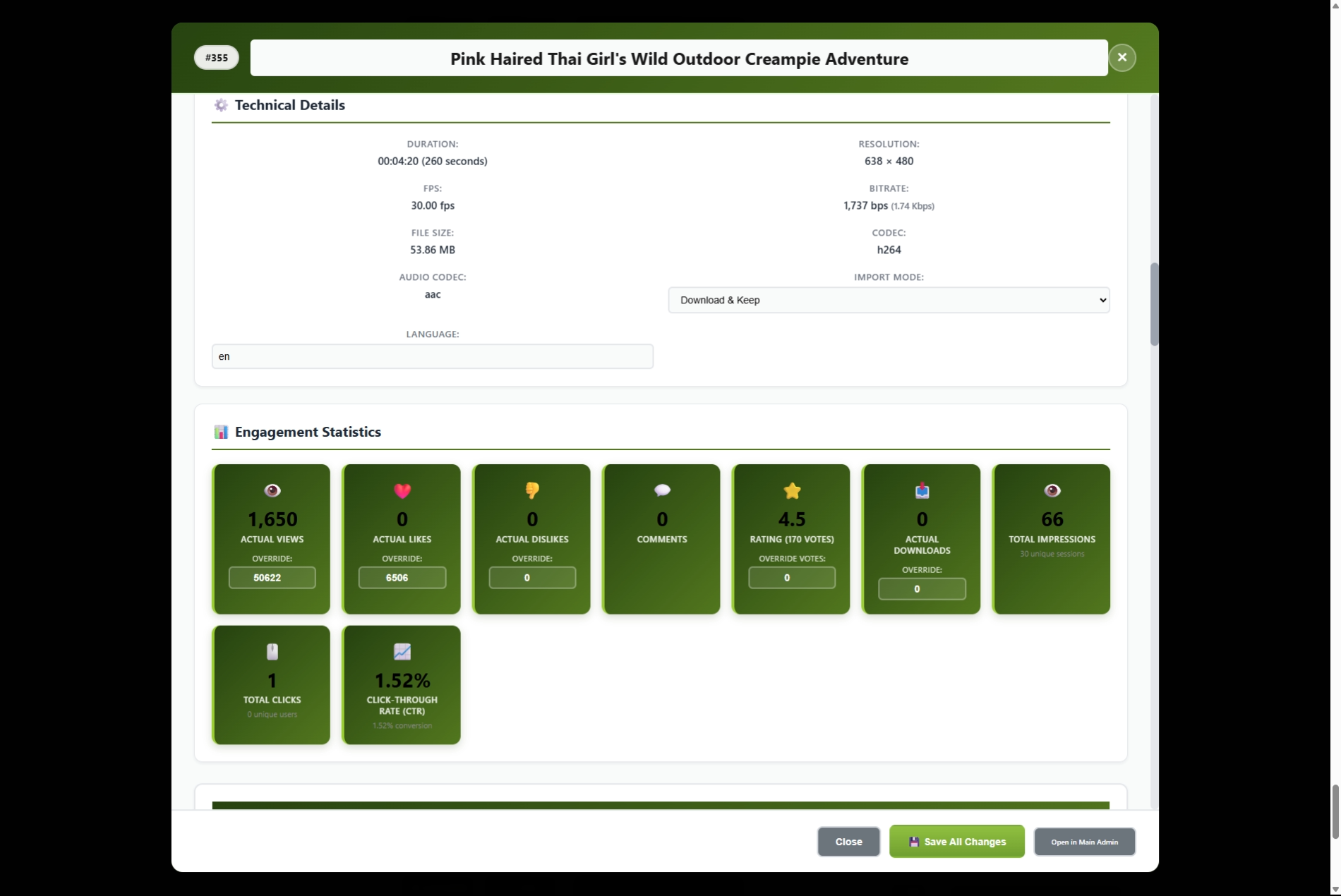 Video Dashboard Manager