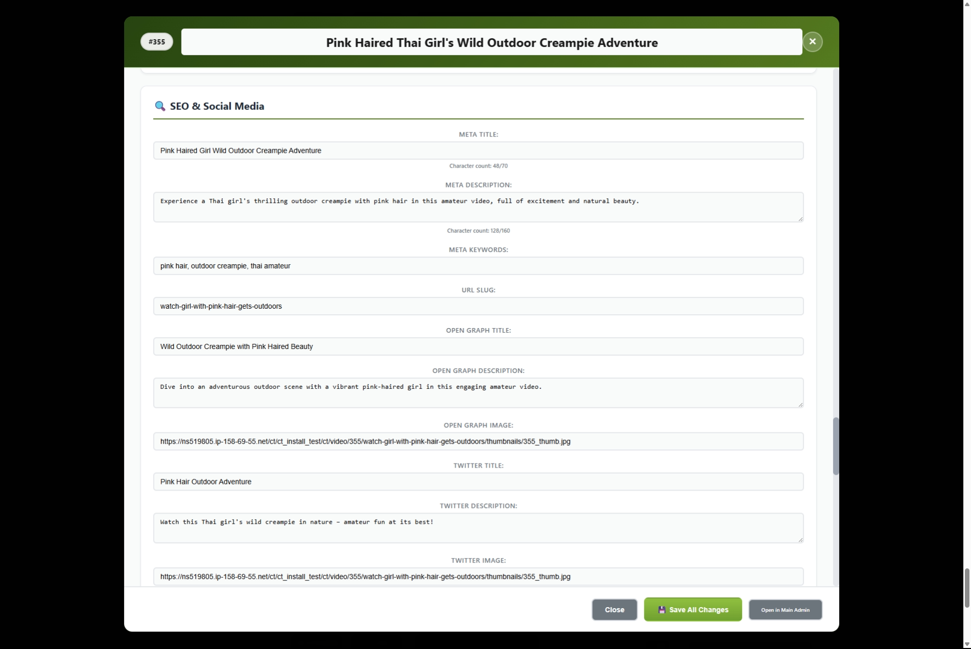 Video Dashboard Manager